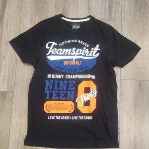 Mens Black Teamspirit Tshirt